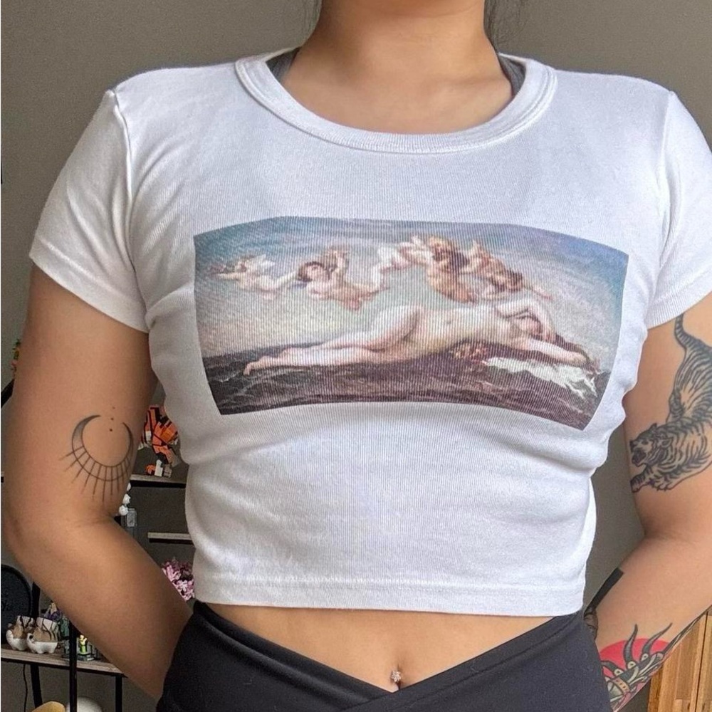 Brandy Melville birth of Venus Crop Top